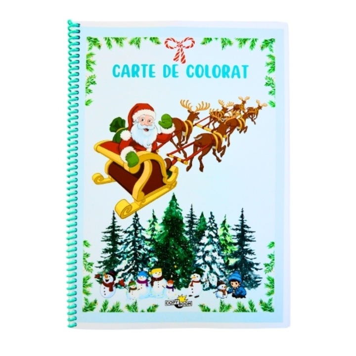 Carte de colorat ilustrata cu desene de Craciun, A4, CopyBoom, 36 pag