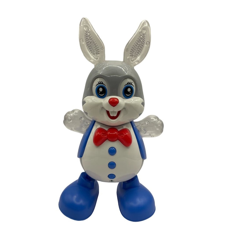 Iepuras muzical si dansator de jucarie, 23 cm, Multicolor
