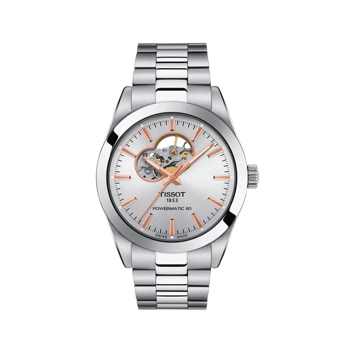 Mъжки часовник Tissot, GENTLEMAN POWERMATIC 80, OPEN HEART, T127.407.11.031.01, Automatic