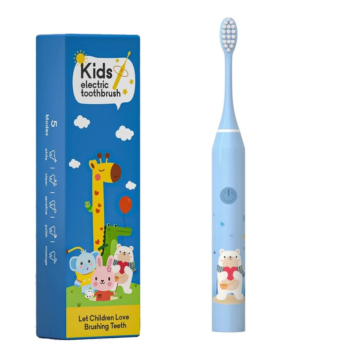 Детска електрическа четка за зъби Xiaomi Kids, Ултразвукова, С мече