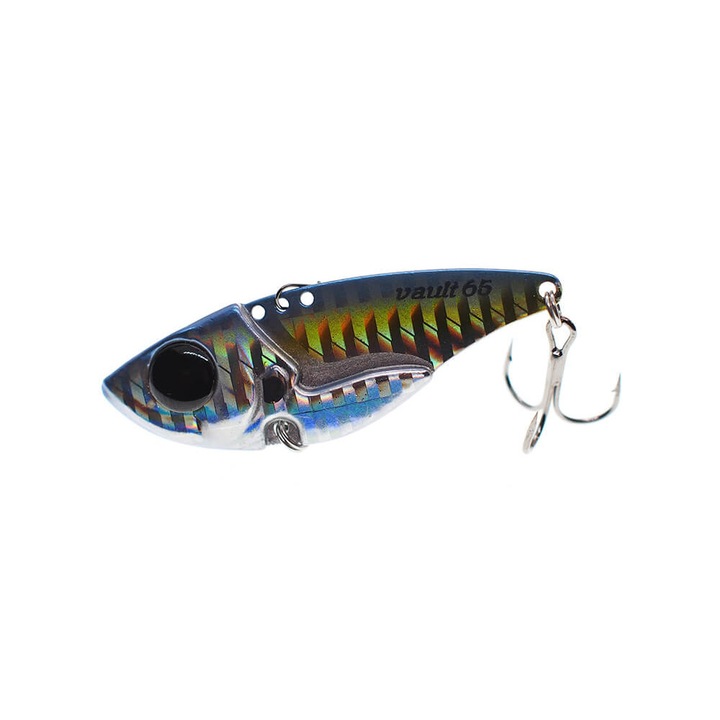 Cicada Damiki Vault-65, 6.5cm, 23gr, 011A Holo Real Shad, pentru pescuitul la avat, somn, salau sau stiuca