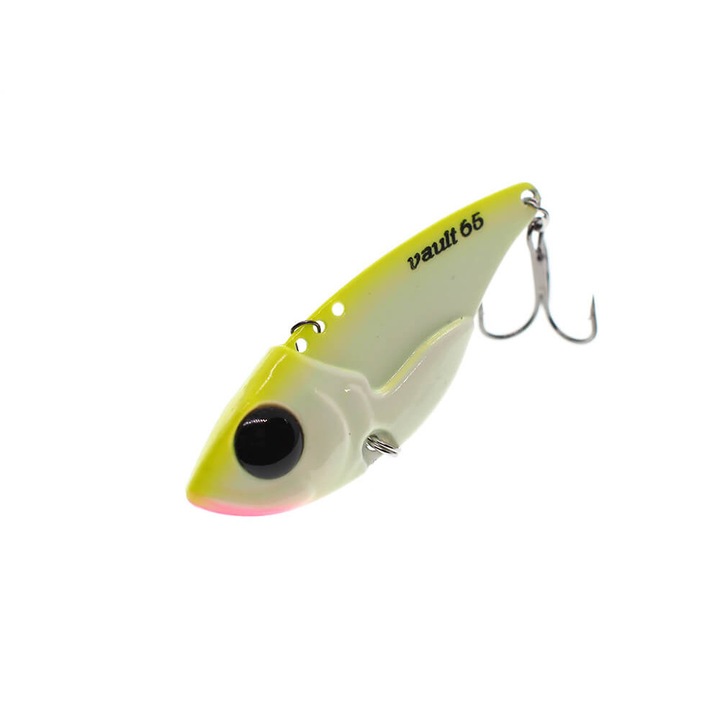 Cicada Damiki Vault-65, 6.5cm, 23gr, 014A Chartreuse Shad, pentru pescuitul la avat, somn, salau sau stiuca