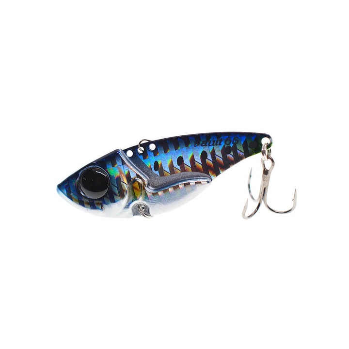 Cicada Damiki Vault-65, 6.5cm, 23gr, 234H Spot Blue Holo, pentru pescuitul la avat, somn, salau sau stiuca