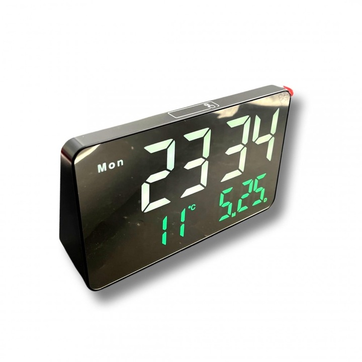 Digitális világító LED óra DCX-670, USB táp, ébresztő, hőmérséklet