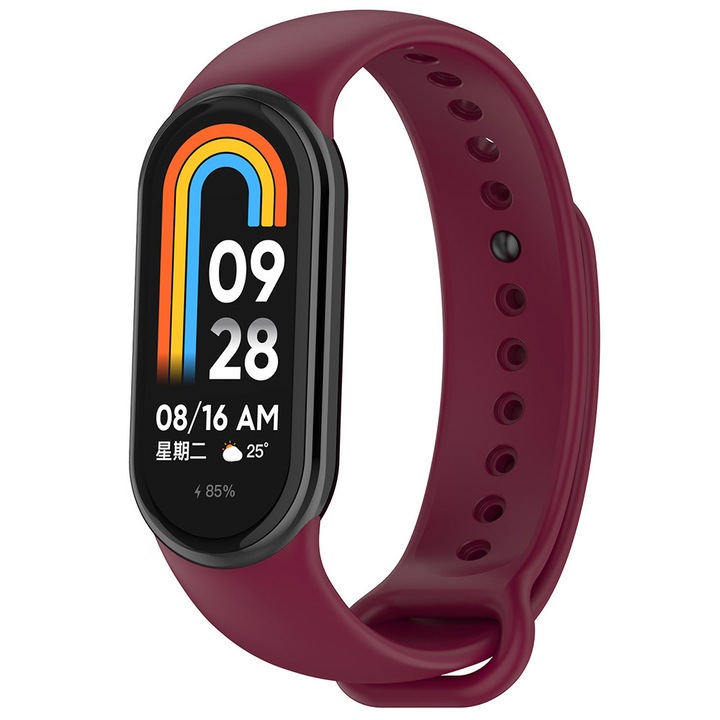 Szíj Xiaomi Mi Band 8/8 NFC-hez, óraszíjhoz, X53-hoz, borvöröshöz