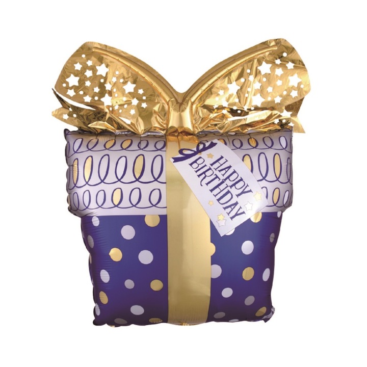 Balon party, folie metalizata auriu, 70x45 cm, cadou