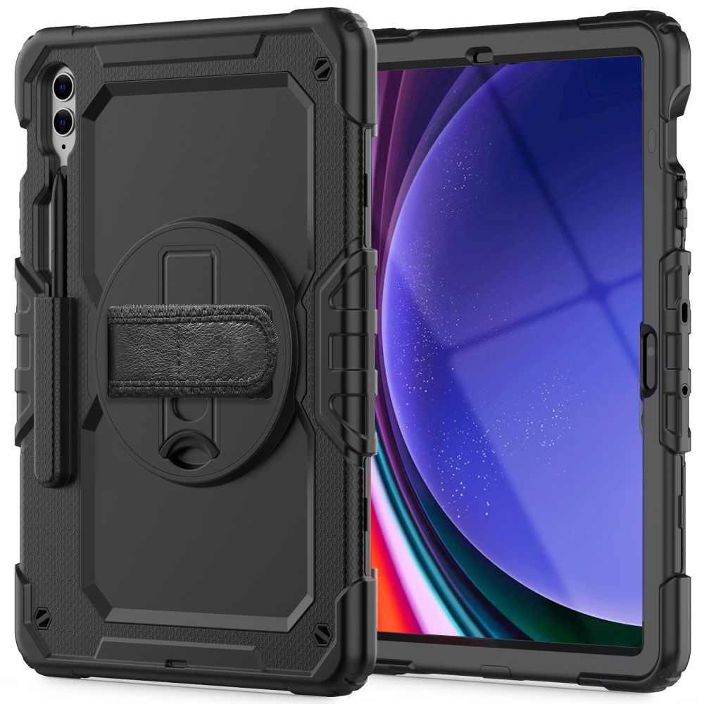 Carcasa 360 grade TECH-PROTECT Solid compatibila cu Samsung Galaxy Tab S9 FE Plus 12.4 inch Black