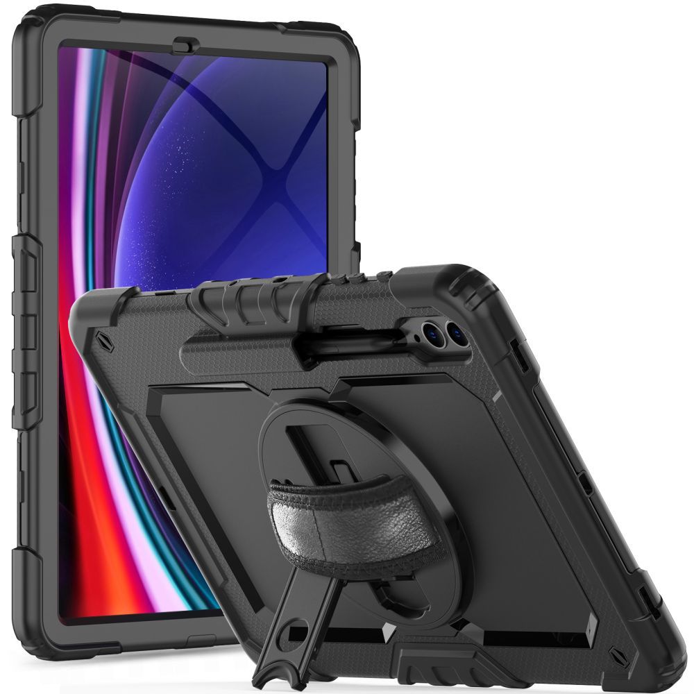 Carcasa 360 grade TECH-PROTECT Solid compatibila cu Samsung Galaxy Tab S9 FE Plus 12.4 inch Black