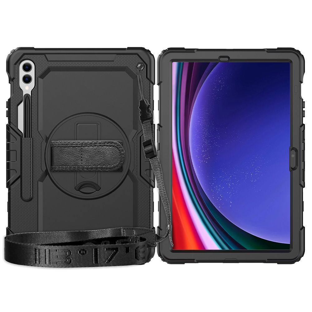 Carcasa 360 grade TECH-PROTECT Solid compatibila cu Samsung Galaxy Tab S9 FE Plus 12.4 inch Black