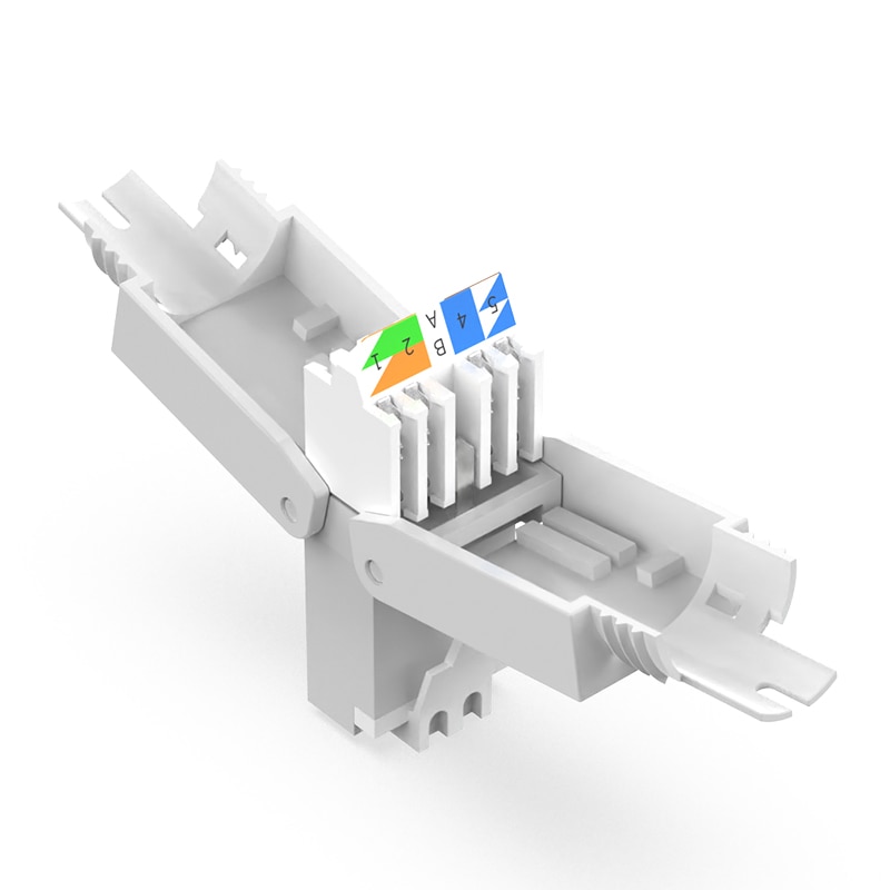 Конектор RJ45 Modular Cat.6A, без инструменти, бял - eMAG.bg