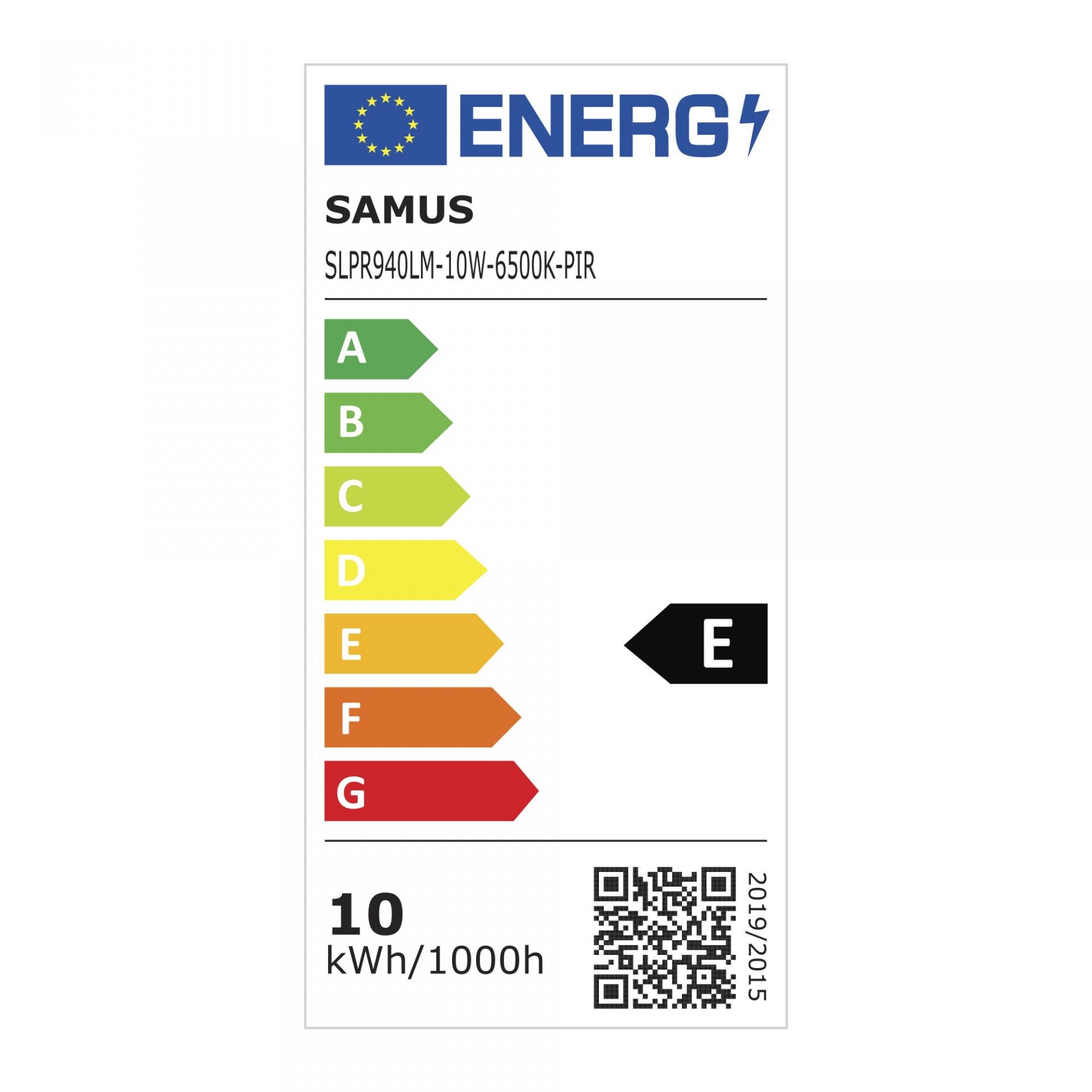 Proiector led cu senzor de miscare samus slpr940lm 10w 6500k pir 10 w