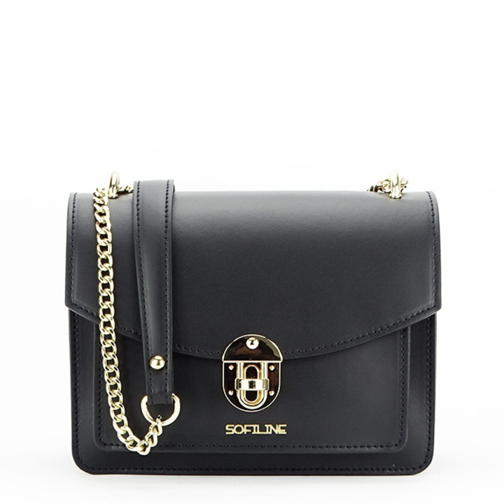 Fekete valódi bőr táska 8943 123