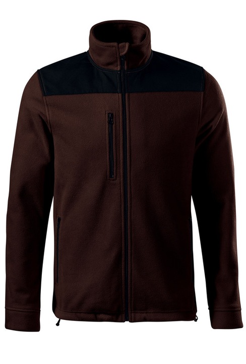 Jacheta Fleece Unisex, 100% din Poliester, Maneci cu Mansete, Izolant, Impermeabil la Umeri, Maro