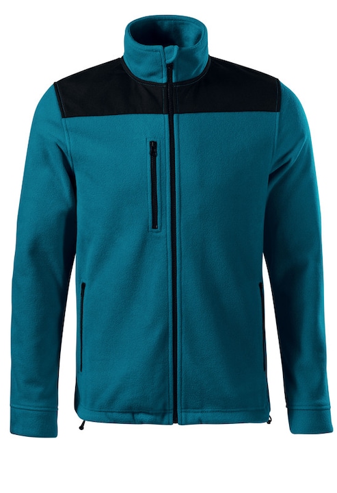 Jacheta Fleece Unisex, 100% din Poliester, Maneci cu Mansete, Izolant, Impermeabil la Umeri, Albastru deschis