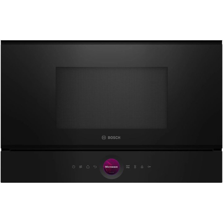 Микровълнова фурна за вграждане Bosch BEL7321B1, 21 л, 900 W, AutoPilot 10, Дигитално управление, TFT дисплей, Черен