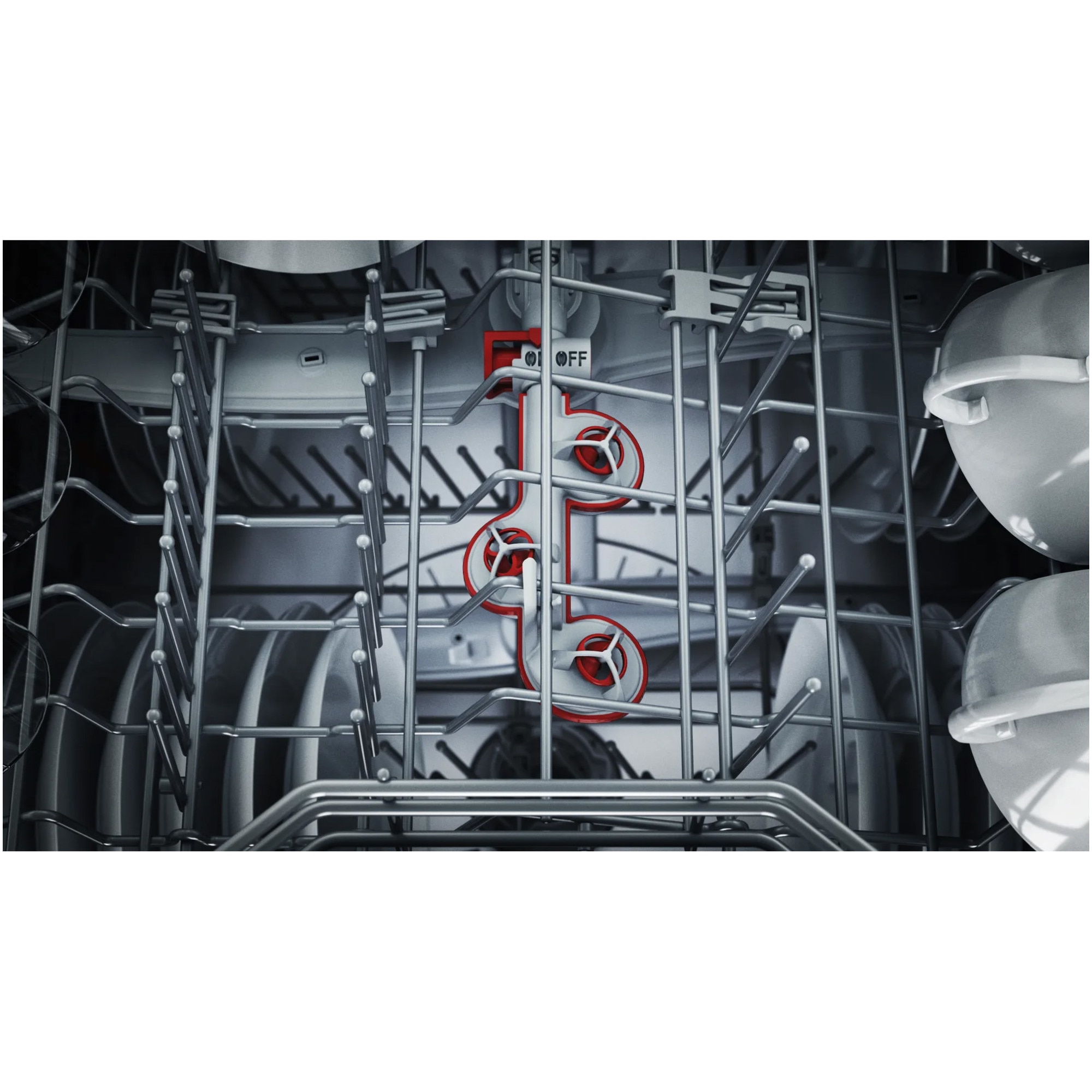 Masina de spalat vase incorporabila Bosch SMV6ZCX05E, 14 seturi, 8 programe, Sistem Rackmatic, PerfectDry, EcoSilence Drive, Emotion Light, Clasa B, Home Connect, 60 cm