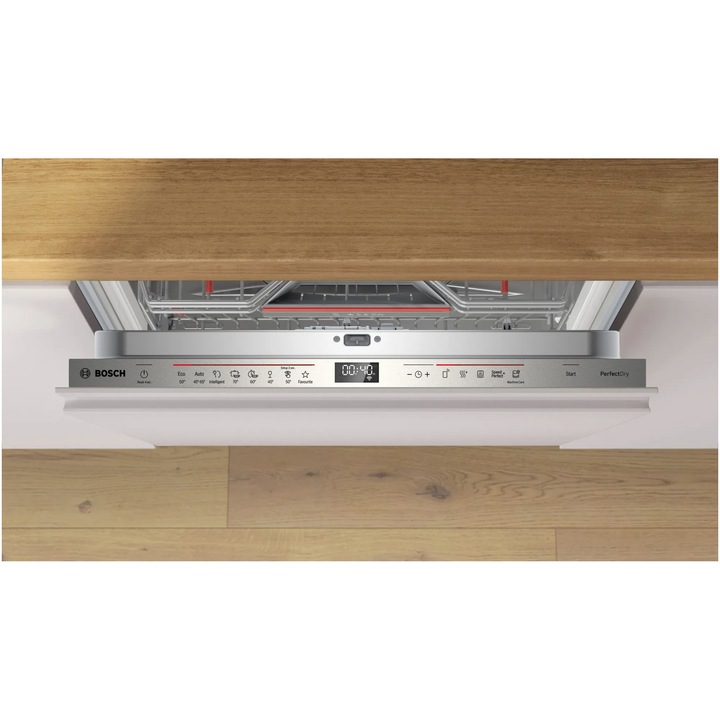 Masina de spalat vase incorporabila Bosch SMV6ZCX03E, 14 seturi, 8 programe, Clasa C, Home Connect, 60 cm