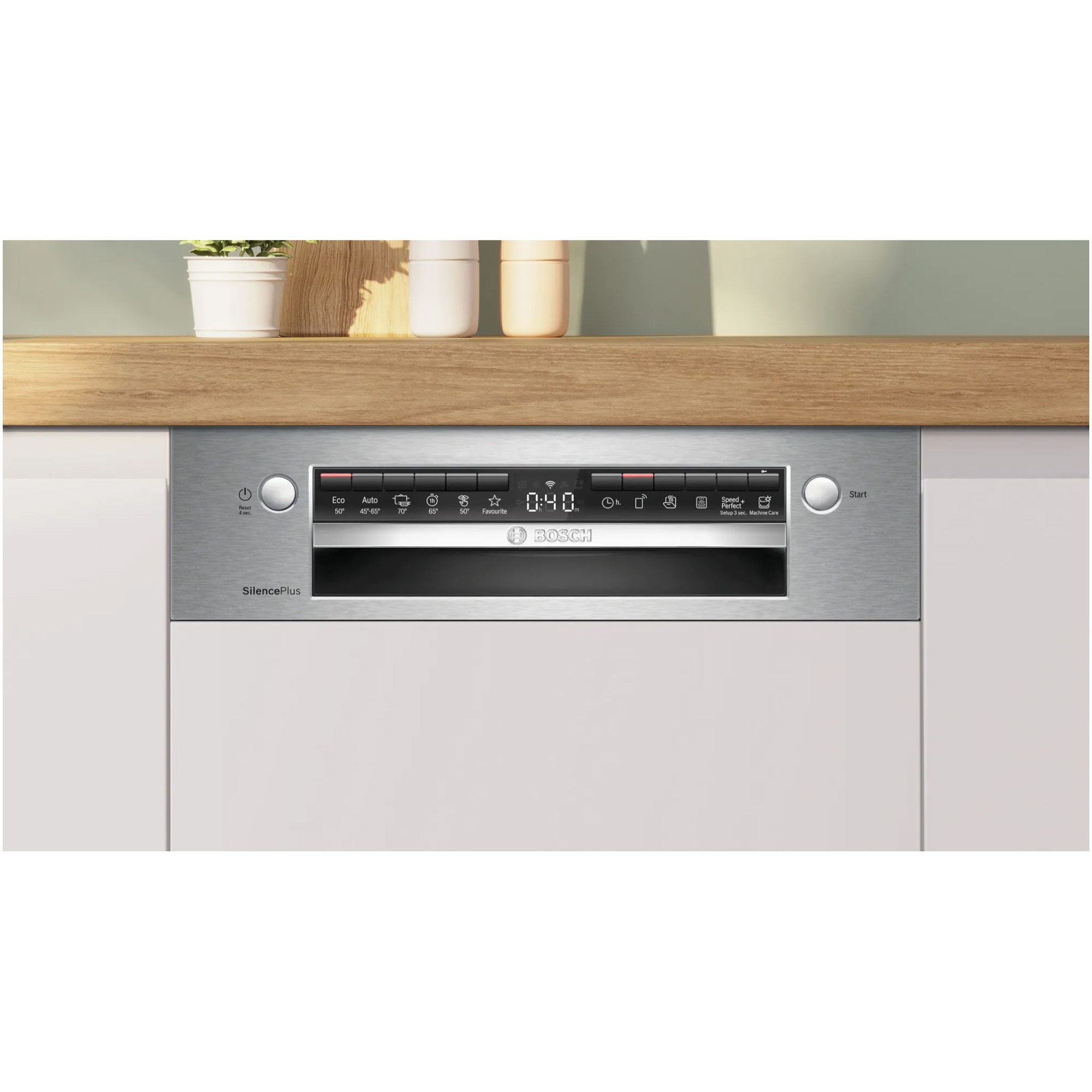 Masina de spalat vase incorporabila Bosch SPI4EMS24E, 10 seturi, 6 programe, Clasa C, Home Connect, 45 cm