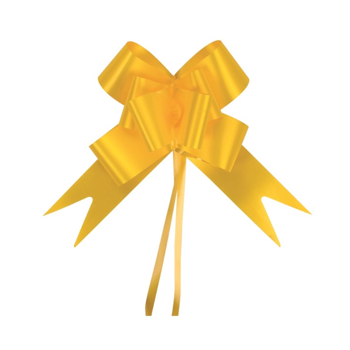 Жълта подаръчна панделка 47х2,8 см 10 бр