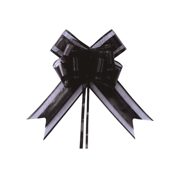 Funda cadou negru, alb, 75x5 cm, 10 buc