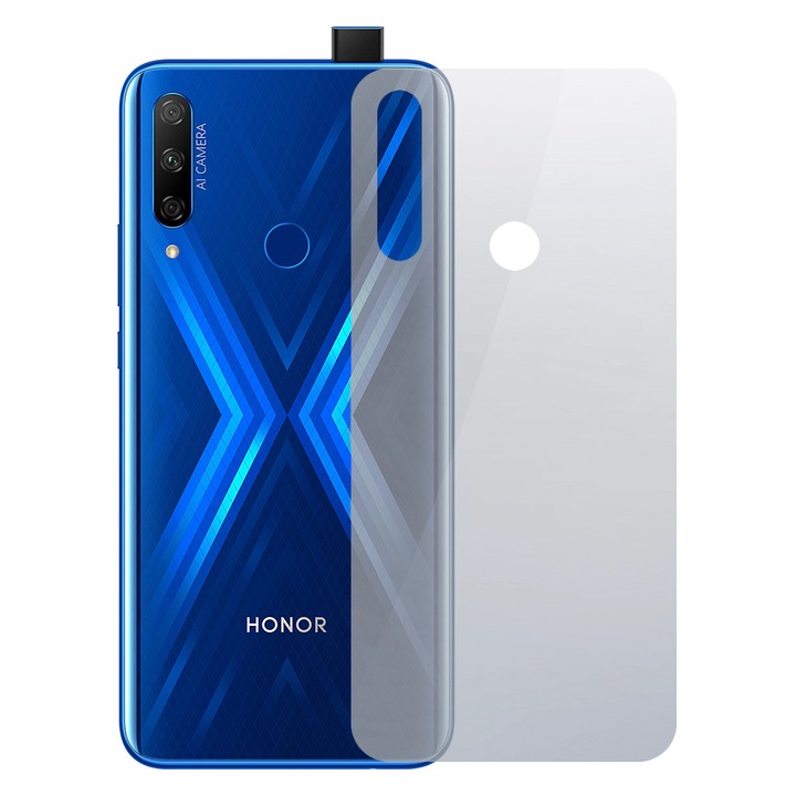 Honor 9X kompatibilis hátvédő fólia, hátvédelem, hidrogél 3 rétegben, sárgásgátló, UV védelem, regenerálható, ütésálló, egyszerű telepítés