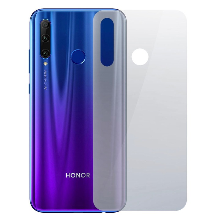 Honor 20 Lite kompatibilis hátvédő fólia, hátvédelem, 3 rétegű hidrogél, sárgás gátló, UV védelem, regenerálható, ütésálló, egyszerű telepítés