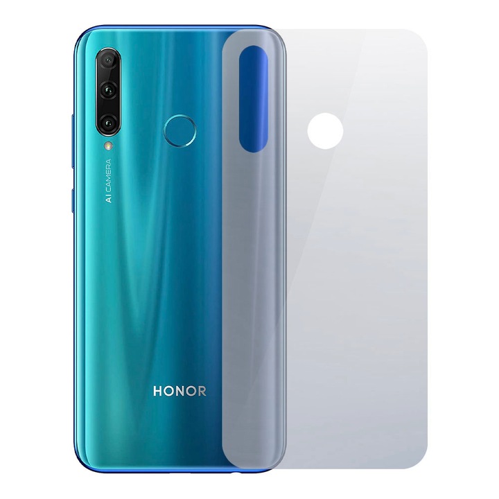 Back Shield филм, съвместим с Honor 20e, Защита на гърба, Хидрогел в 3 слоя, Анти-пожълтяване, Анти-UV, Регенерируем, Анти-шок, Лесен монтаж