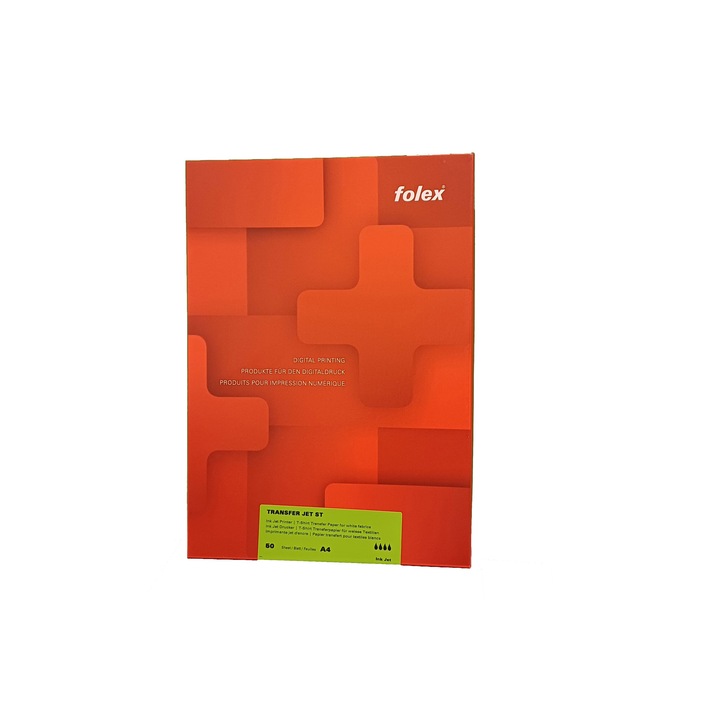 Hartie standard pentru transfer de imagini imprimate digital, pe materiale textile, culori deschise