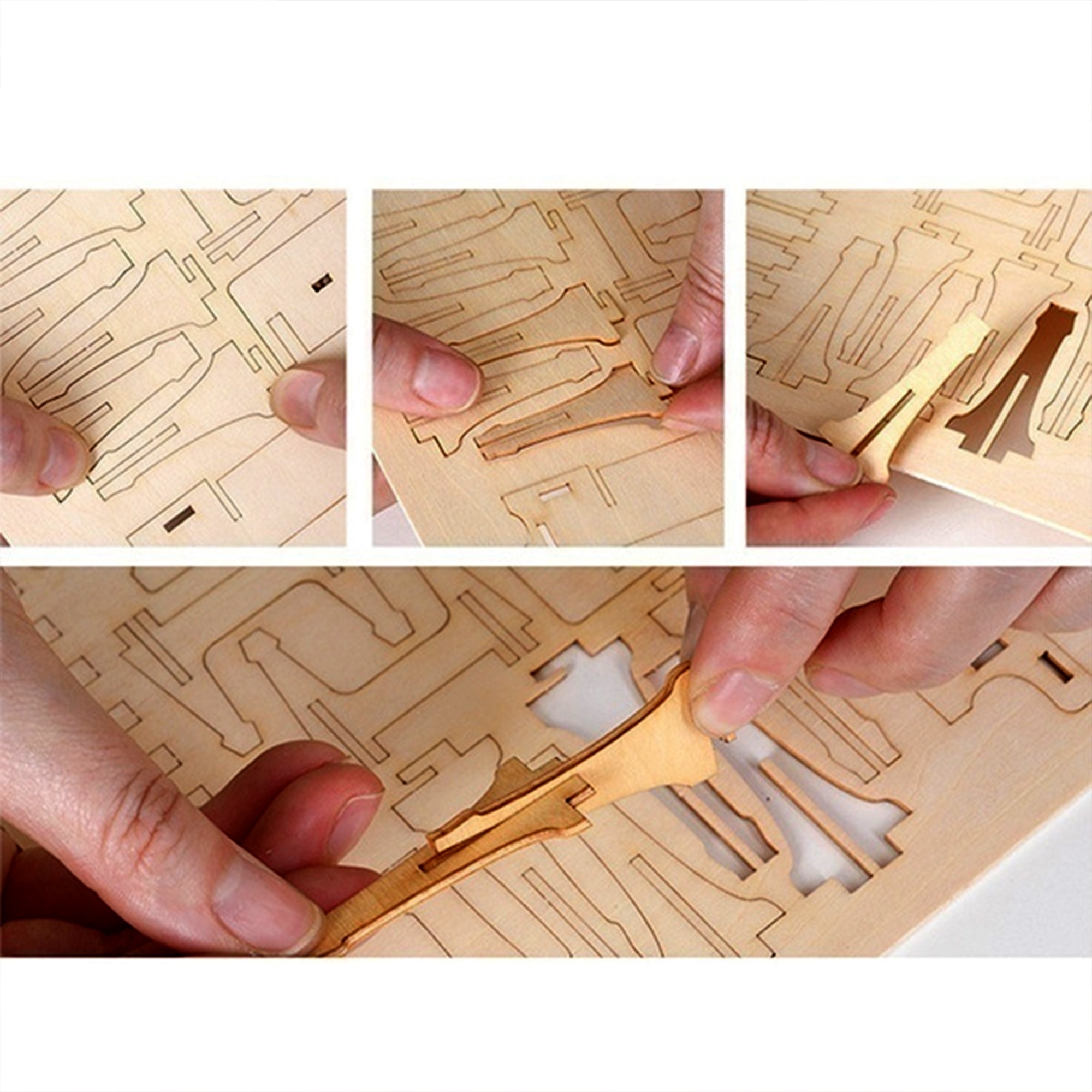 Puzzle din lemn 3D Tip Jigsaw, Macheta, Caracter ornamental, Model