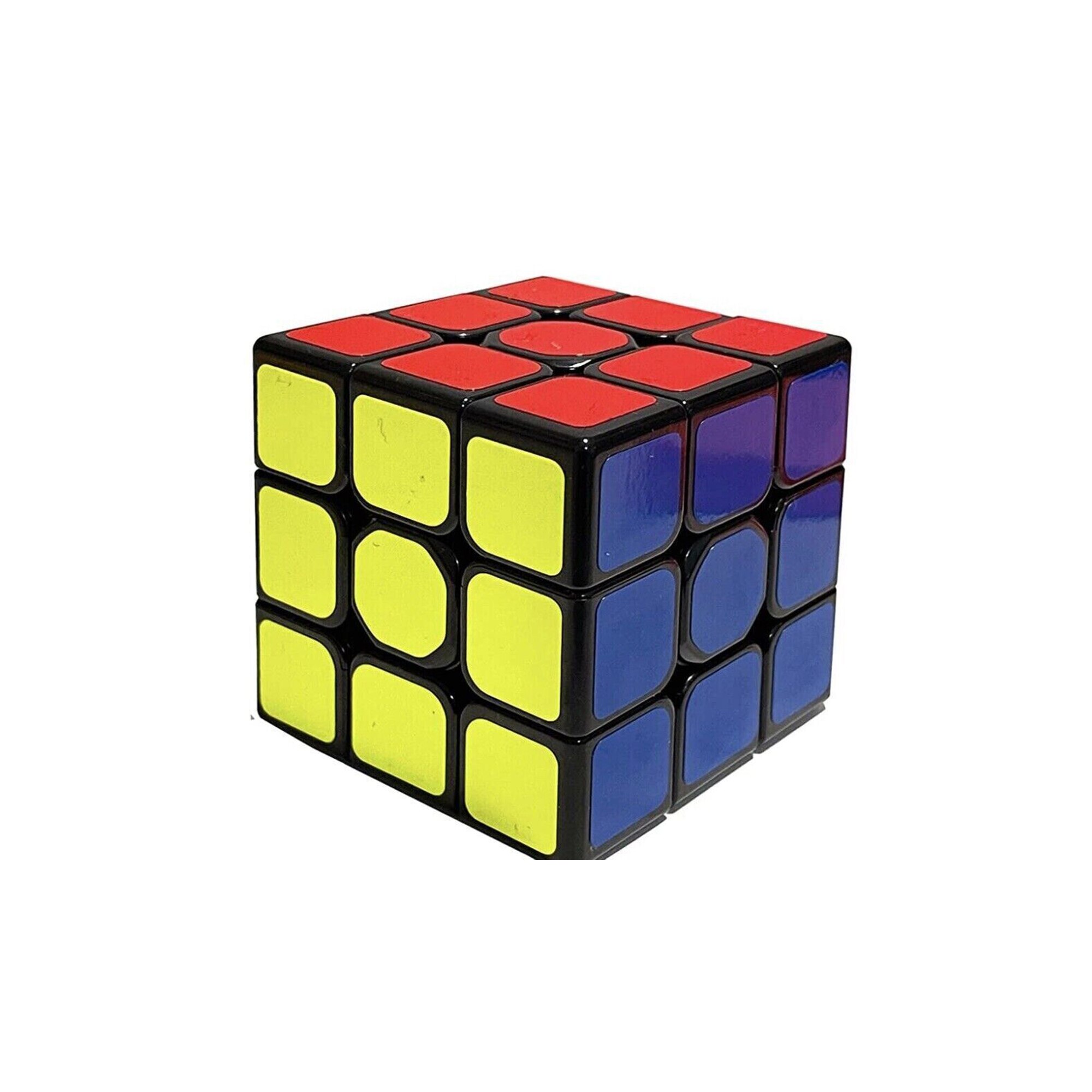 Cub Rubik, 3X3X3, Varsta 3+, Multicolor cu linii negre, Material : PVC ...