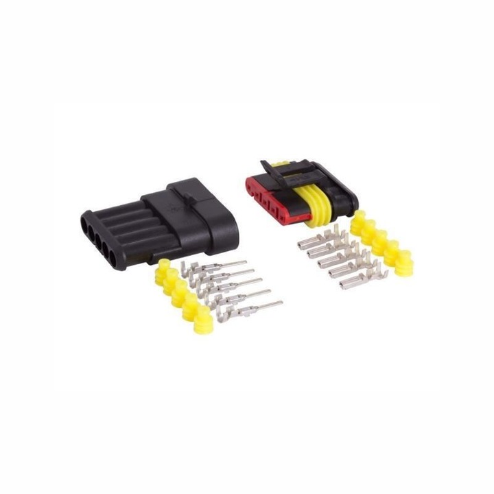 Set mufa conector cu 5 pini mama+tata SS Superseal, 86290 Carmotion