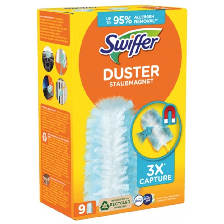 Резерви Swiffer Duster за почистване на прах, 3X Capture, с аромат на Febreze, 9 бр.
