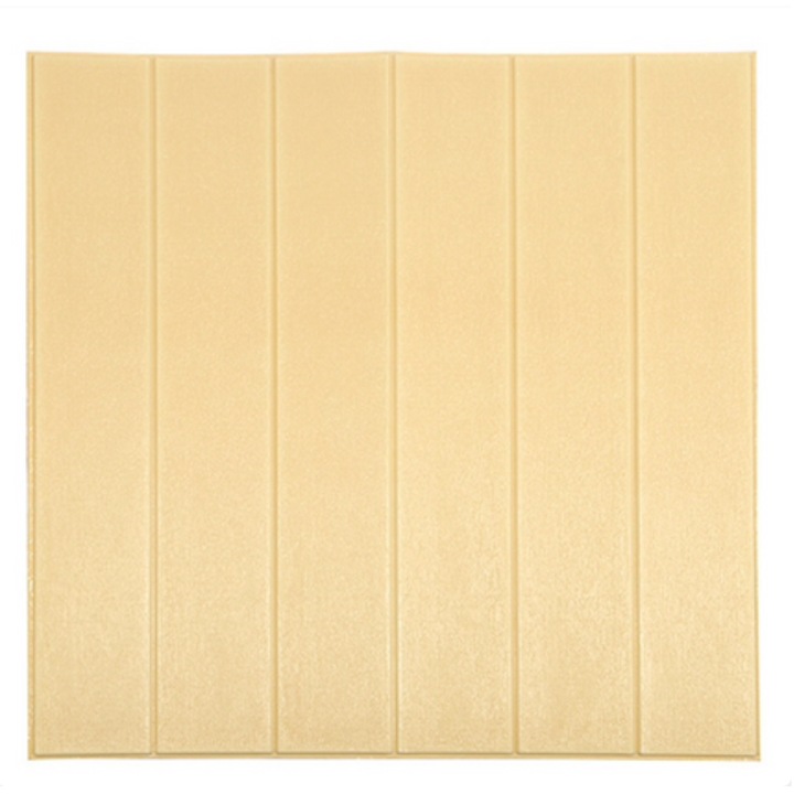 Tapet autocolant 3D cu imitatie de lemn (5 buc.), Instawood - Maro deschis