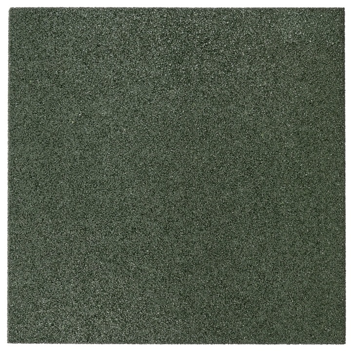 Pavela Cauciuc, Rubber Tile Uni, Cauciuc Reciclat Rezistent la Uzura si Intemperii, Montaj Rapid Fara Adeziv pe Terasa, Gradina sau Alei, Protectie Antiderapanta si Termica, Utilizare Exterior, 50x50x2.5 cm, Verde
