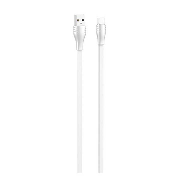 Ldnio ls550 adatkábel (usb - type-c, 2.4a, gyorstöltő, 20cm) fehér, LS550 TYPE C, gyártói csomagolás