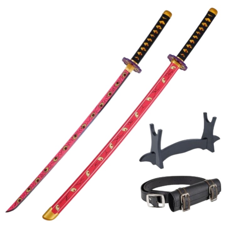 Sabie Katana, Demon Slayer, Kokushibo's Kyokokukamusari, Lemn, 105