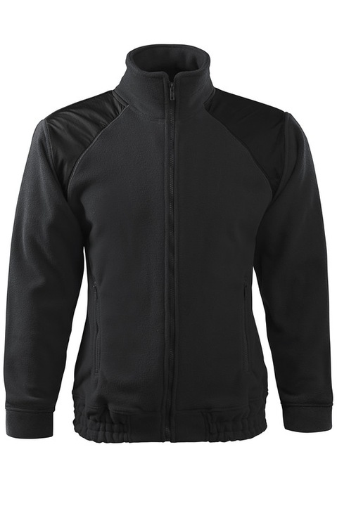 Jacheta Fleece Unisex, 100% Poliester, Material Izolant, Fermoar Modelant, Negru mat