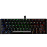 Tastatura gaming mecanica mini DELTACO GAMING, iluminare RGB, red switch, negru