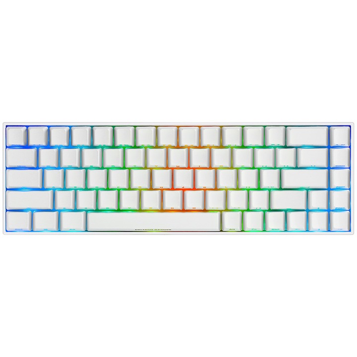 Клавиатура Gaming Wireless DELTACO GAMING WK95R, RGB осветление, 68 anti-ghosting keys, Red switch, US layout, Бял