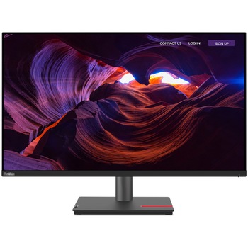 Monitor Lenovo ThinkVision P32p-30, 31.5" UHD, IPS, WLED, Anti-glare, 4ms, HDMI, DisplayPort, Pivot (Negru)