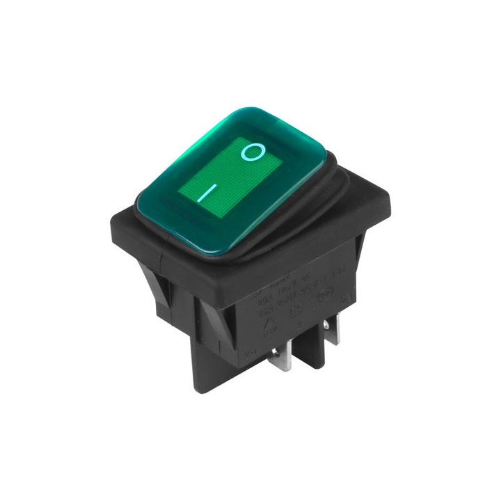 Intrerupator electric DC 12V/24V, verde