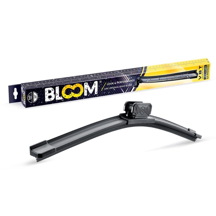 Ablaktörlő lapát, BLOOM, 560 mm / 22", fekete