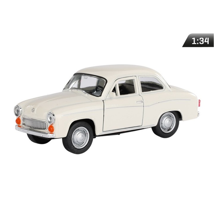 Masinuta PRL Syrena 105, Welly, 1:34, Metal/Plastic, 11.5x4.5x4.5 cm, Crem