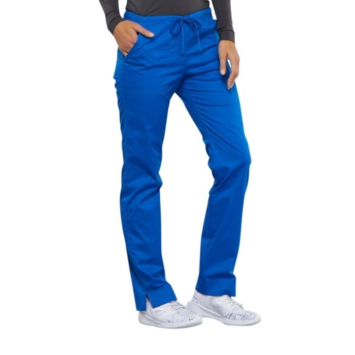 Pantaloni medicali slim cu talie medie royal, marimea XXS