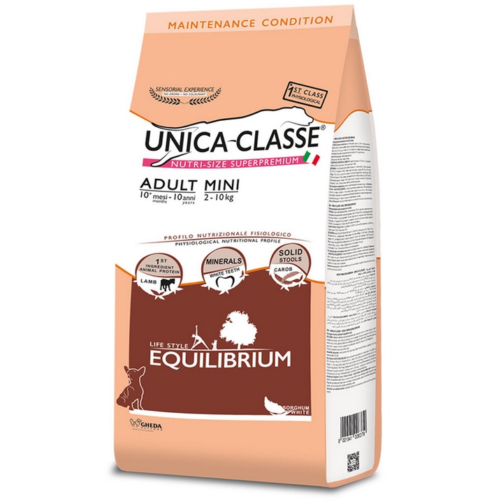 Hrana uscata Unica Classe caine Adult Mediu EQUILIBRIUM cu Miel 3kg