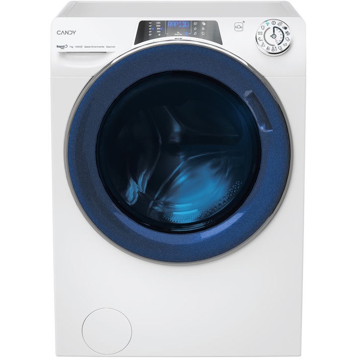 Candy RP4 476BWMUC-S Elöltöltős mosógép, 7 kg, 1351 ford./perc, Quick & Clean, A energiaosztály, Fehér