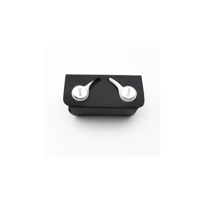 Casti pentru telefon Samsung AKG, mufa Jack 3.5mm, buton pentru volum si microfon, Alb