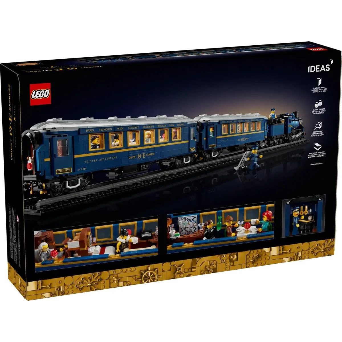Lego Ideas - Trenul Orient Express 21344, 2540 piese - eMAG.ro