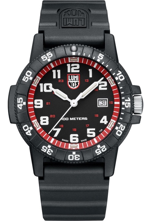 Luminox Quartz óra férfiaknak, fekete, Fekete, Szilikon