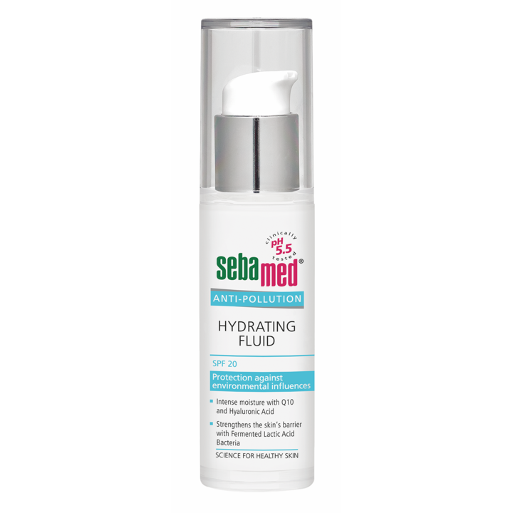 Sebamed, Хидратиращ флуид Antipollution, SPF 20, 30 мл